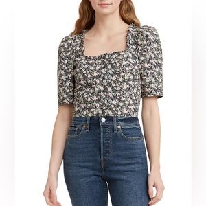 Levi’s Joella Floral Puff Sleeve Button Up Blouse